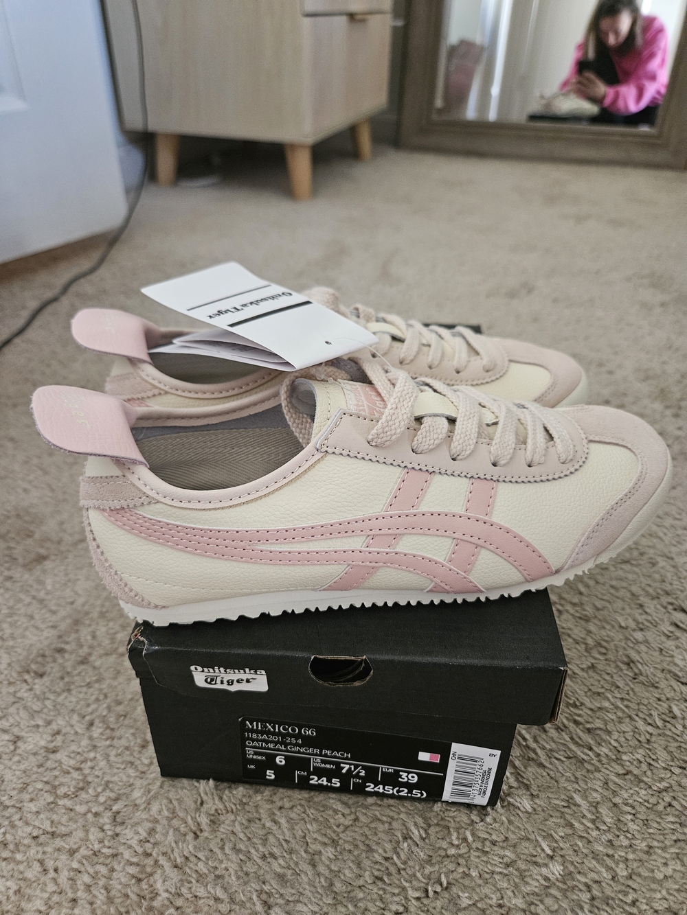 Onitsuka Tiger by Asics Mexico 66 Oatmel/ginger Peach Women's Sneakers 7.5W